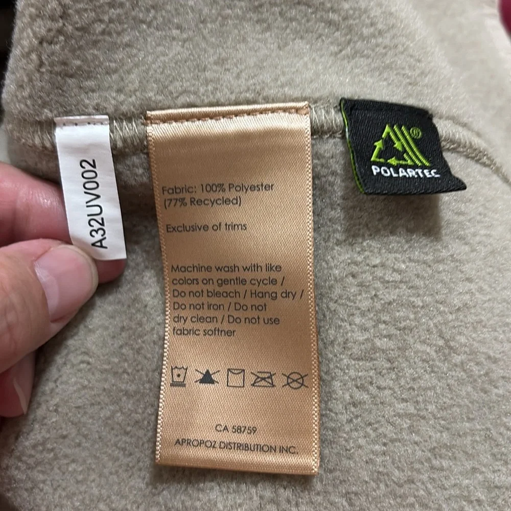 Indyeva Paleto III Vest Polartec Fleece in Tan Size L Large Cabincore Cozy Style